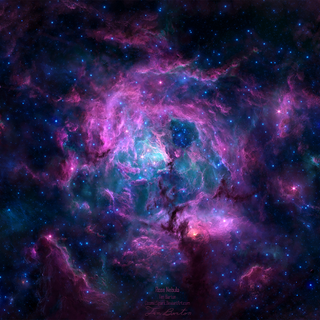 Space nebula in blues and pinks